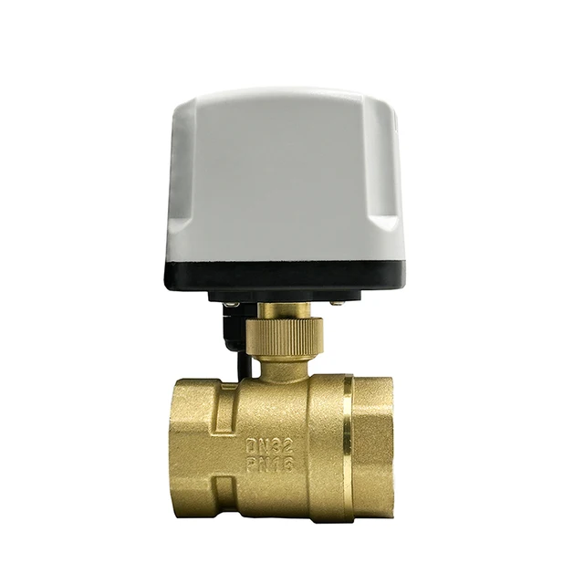 บอลวาล์วมอเตอร์1/2 "3/4" 1 "2" กันน้ำ220V 12V 24V บอลวาล์วทองเหลืองไฟฟ้าสามสายหรือสองสาย 1