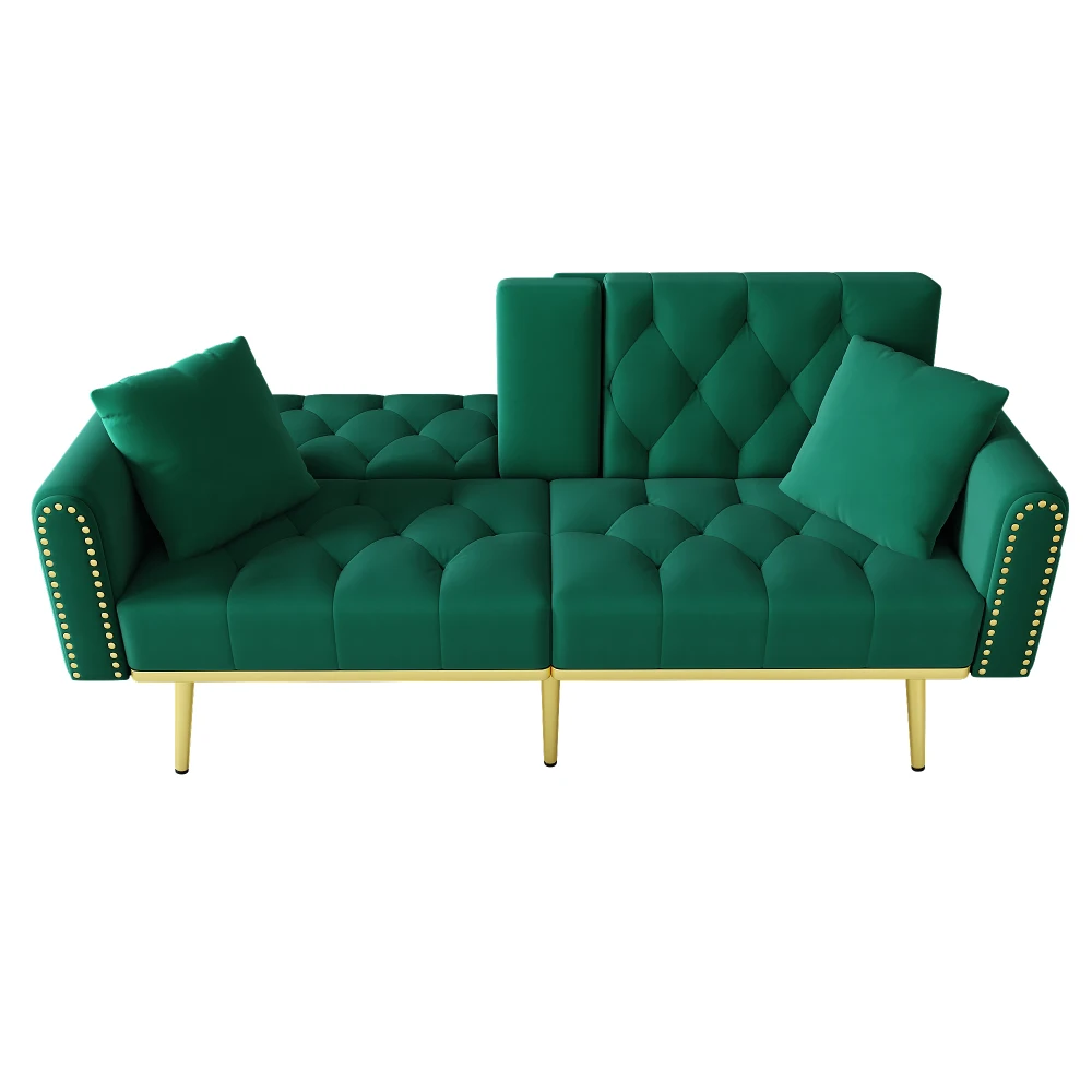 Doppelklappbares Schlafsofa mit 3-Gang-Rücklehne und Getränkehaltern – ideal für Wohnzimmer, Schlafzimmer, Heimkino – Detail 27