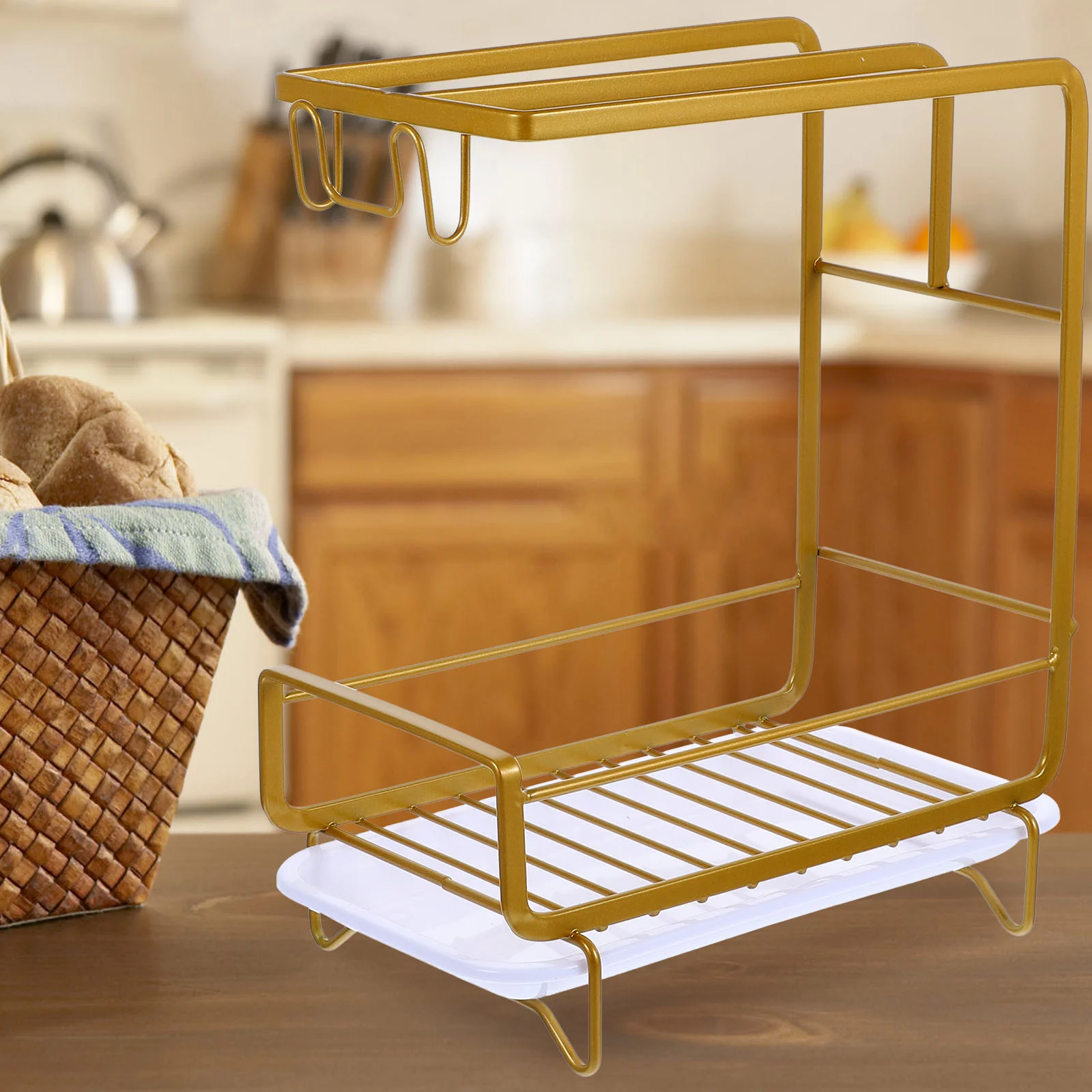 

Kitchen Sink Sponge Holder Dishcloth Hanger Dish Drying Rack Countertop Soap Dish Rack Drainer Drain Tray Soap