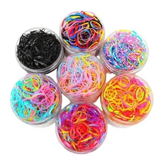 

1Box Candy Color Disposable Rubber Bands Ponytail Holder Elastic Hairband Hair Holder Hair Accessories for Girls Rope Tie Gum