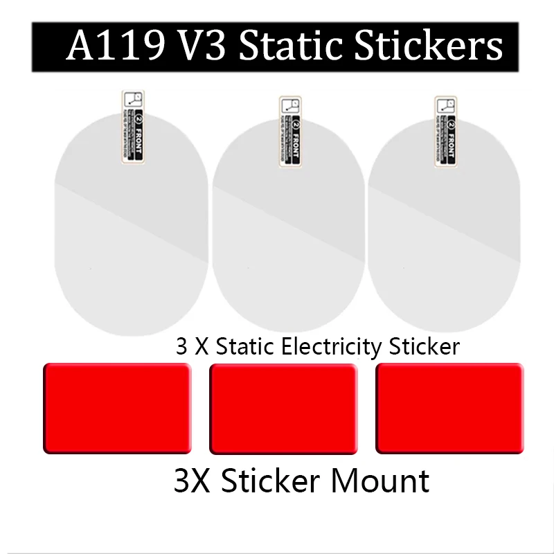 For VIOFO A119 V3 Film and Static Stickers Suitable for VIOFO A119 film 3pcs