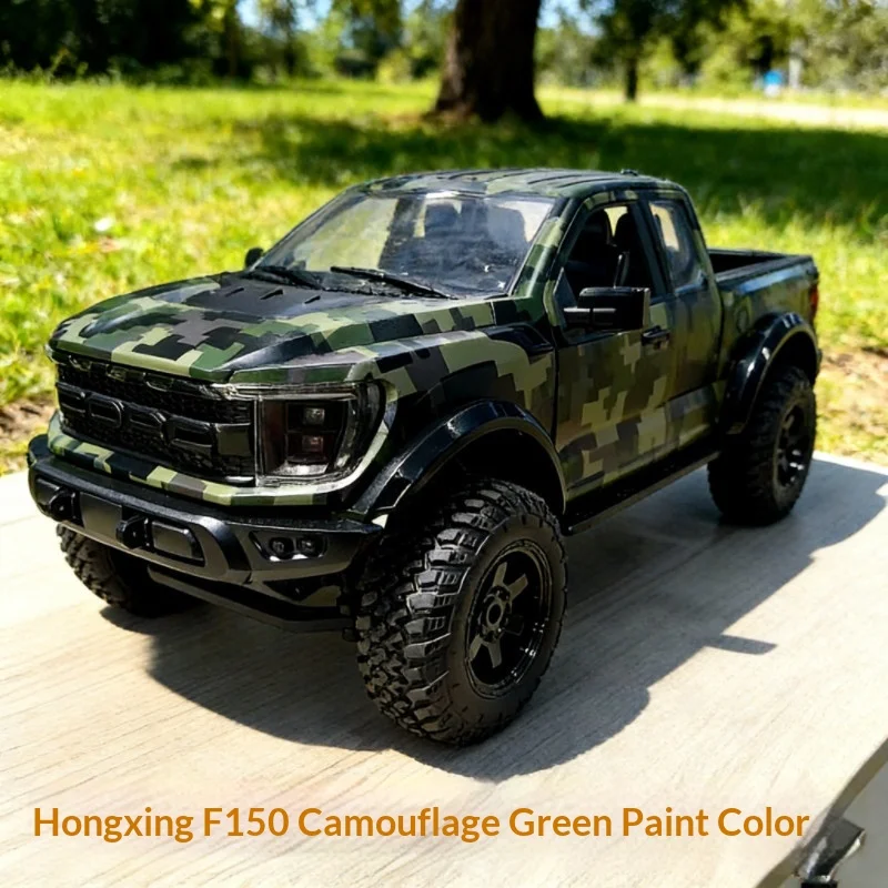 홍싱 F150 RC 크롤러 신형 위장 녹색 페인트 오프로드 등반 트럭 RC 모델 자동차 야외 모험 취미 애호가용