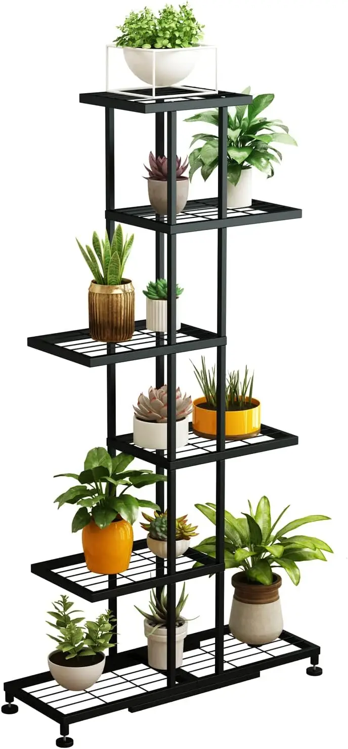 

Metal Plant Stand for multiple plants, 6 Tier 12 Potted, Upgrade Multiple Plant Rack Shelf Organizer, Indoor Planter Display