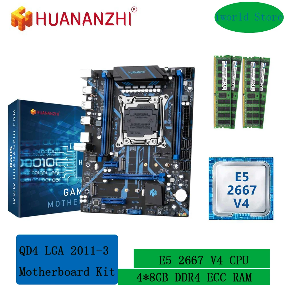 HUANANZHI-QD4-LGA-2011-3-Motherboard-Kit-with-Intel-XEON-E5-2667-V4-and ...