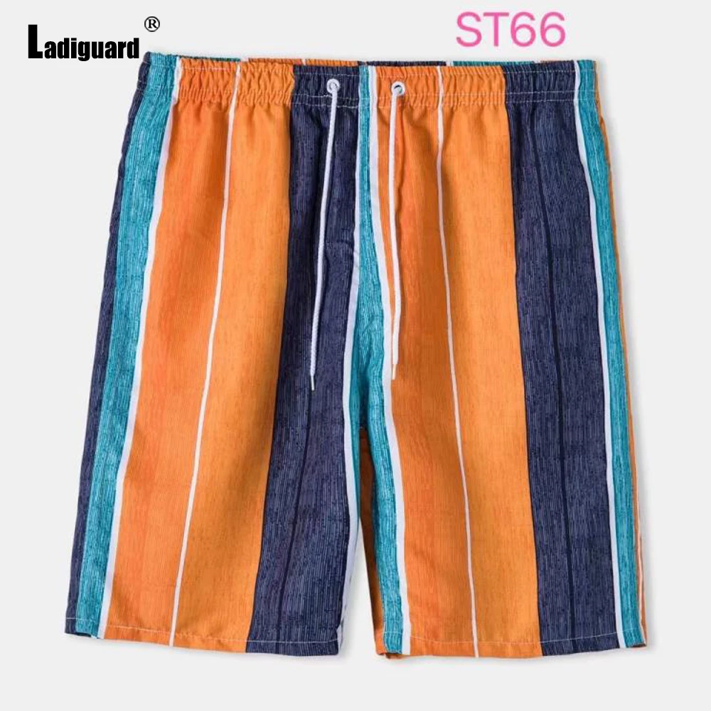 Ladiguard Plus size 3xl Mens Fashion Leisure 3D Print Shorts 2022 Summer New Sexy Drawstring Shorts Male Casual Beach Half Pants best casual shorts