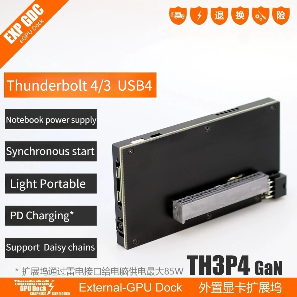 拡張カード TH3P4G4 Thunderbolt External GPU Dock TH3P4GaN V2 Thunderbolt 3/4 USB4 Graphics Card Docking Station GPU