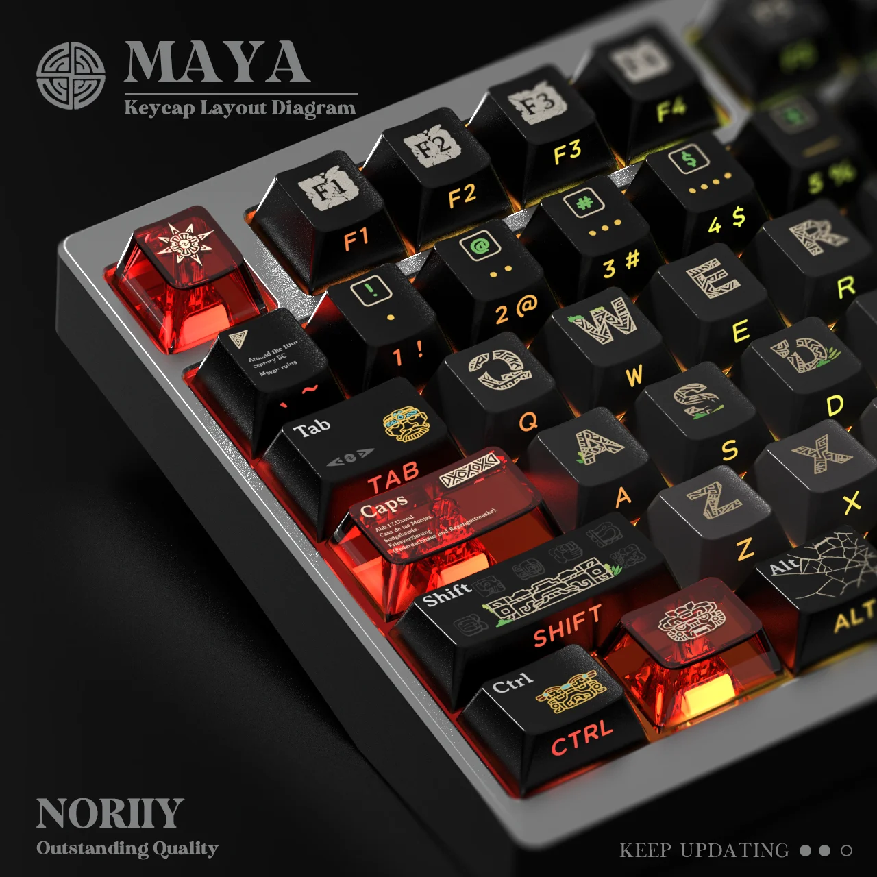 Maya Keycap Pbt Pc Cherry Highly Transparent Light Keycaps 145L Shape ...