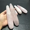 Natural rose quartz crystal wand Personality pink quartz massage stick Gemstone beauty bar Healing for women gift 4