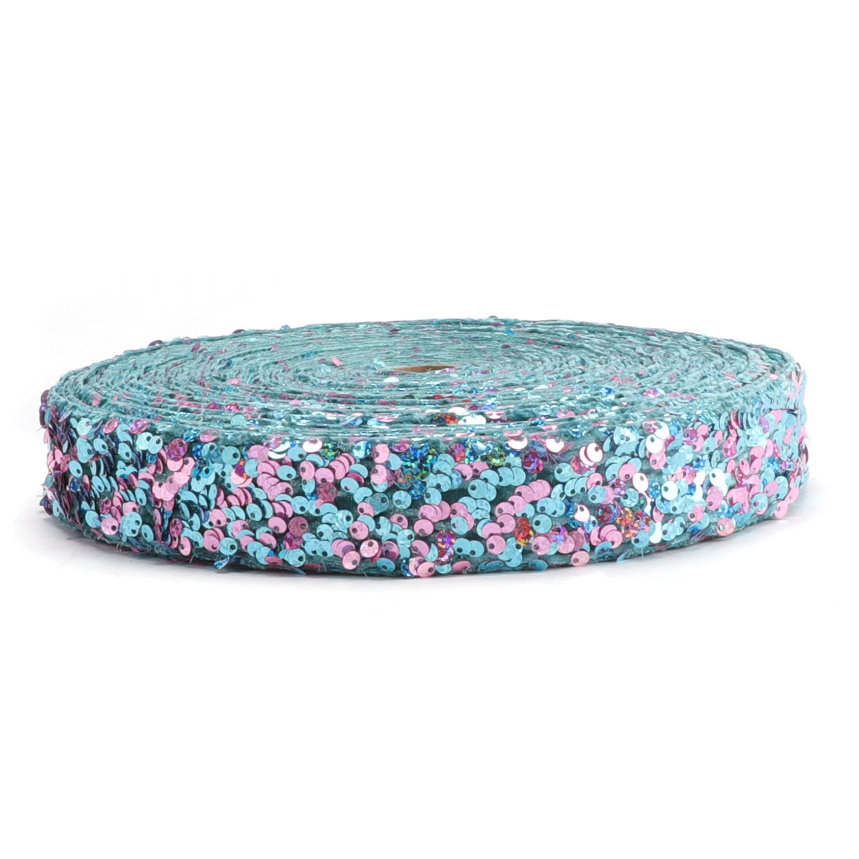 

[HSDRIBBON] 38MM 1-1/2inch HSD-Genuine Sequin Velvet Sequin Ribbon 25Yards/Roll