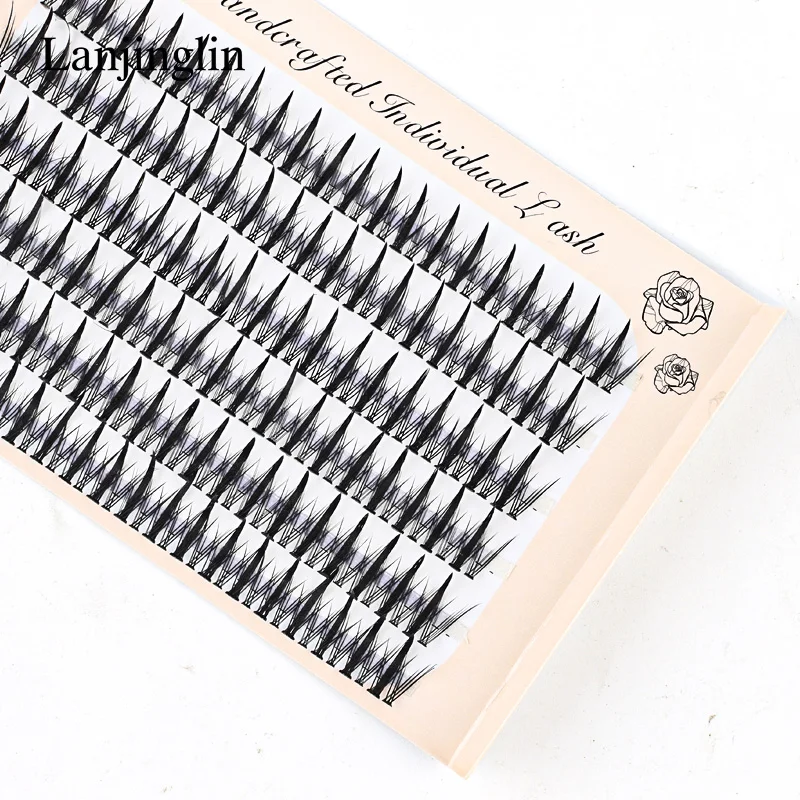 Individual Lashes 6 Rows 246 Bundles Cluster Spikes Lash Wispy Premade Russian Natural Fluffy False Eyelashes Makeup Tool Lashes 5 Individual Lashes 6 Rows 246 Bundles Cluster Spikes Lash Wispy Premade Russian Natural Fluffy False Eyelashes Makeup Tool Lashes - Image 5