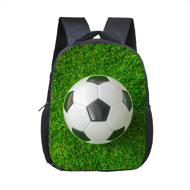 16 Inch Cool Soccerly / Footbally Print Backpack for 3-6 Years Old Kids Children School Bags Small Toddler Bag Kindergarten Bags