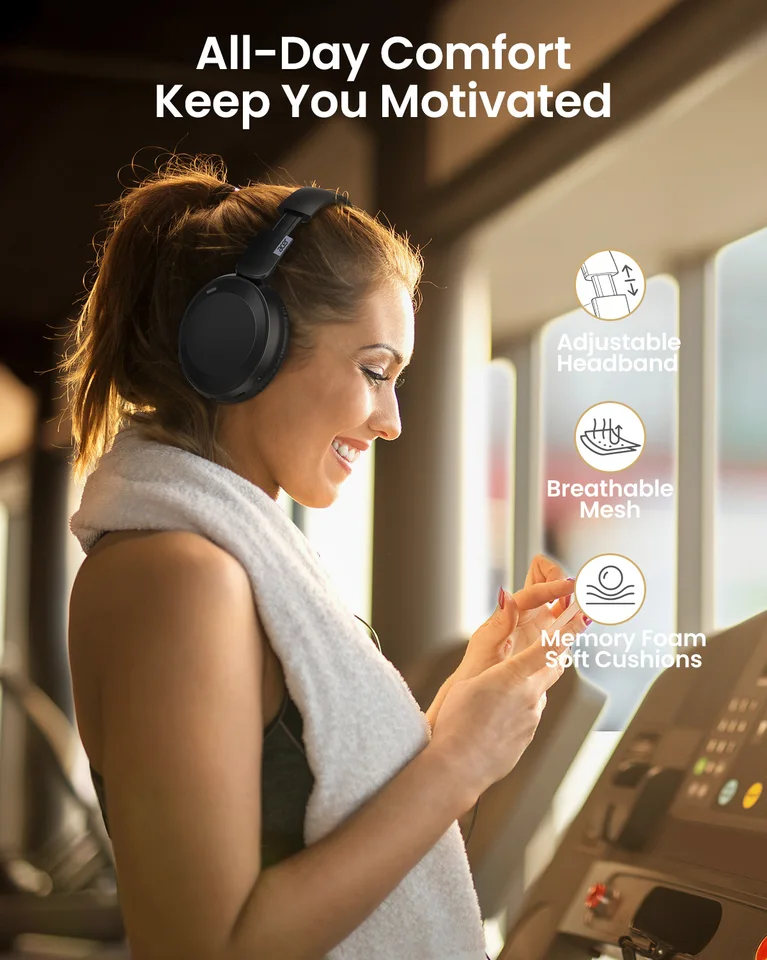 Acer OHR205 Kabelloser Bluetooth 6.0 Faltbarer Over-Ear-Kopfhörer mit Memory-Schaum-Ohrpolstern und Multipoint-Verbindung für Reisen, Zuhause und Büro_voghion.com