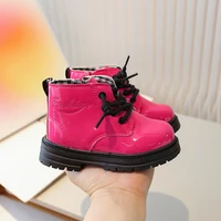 Fashion Kid Chelsea Boots Girl British Style Child Shoe Ankle PU Leather Boot Autumn Spring Waterproof Boy Shoe Boot 3