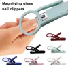 Nail Clipper with Magnifying Glass The Elderly Practical Stainless Steel Nail Clipper Anti-splash Beauty Big Clipper Tool Gifts 1