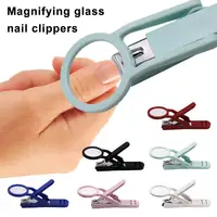 Nail Clipper with Magnifying Glass The Elderly Practical Stainless Steel Nail Clipper Anti-splash Beauty Big Clipper Tool Gifts 1