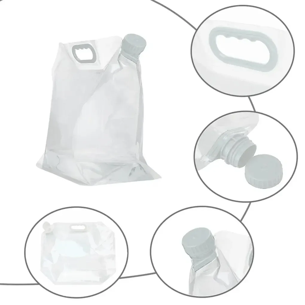 Water Container 5/10L Portable Water Bag Folding Bucket Water Container Jug Bottle Pouch Outdoor Travel Camping with Handle Camping Supplies