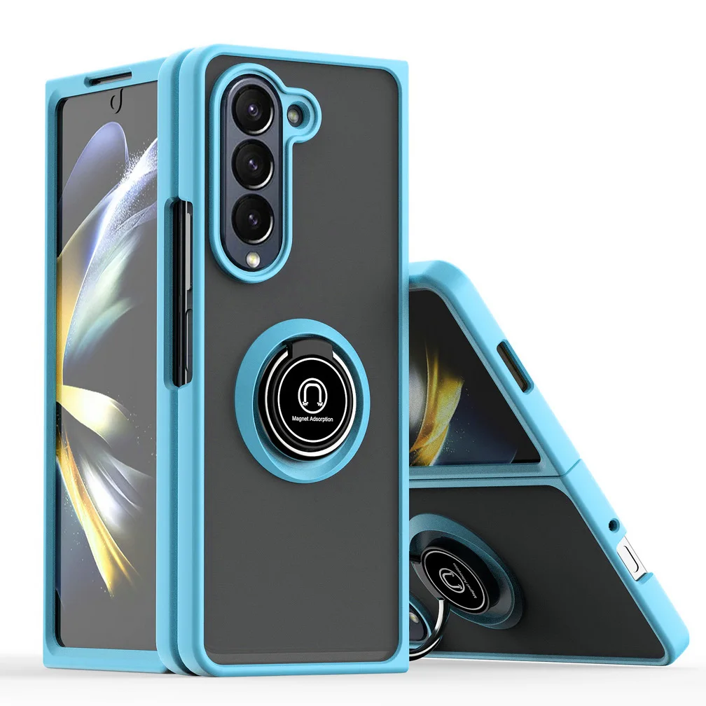 Custodia Girevole Per Staffa Per Samsung Z Fold 5 4 3 Fold5 Galaxy Z Flip 5 4 3 Flip5 Finger Ring Cover