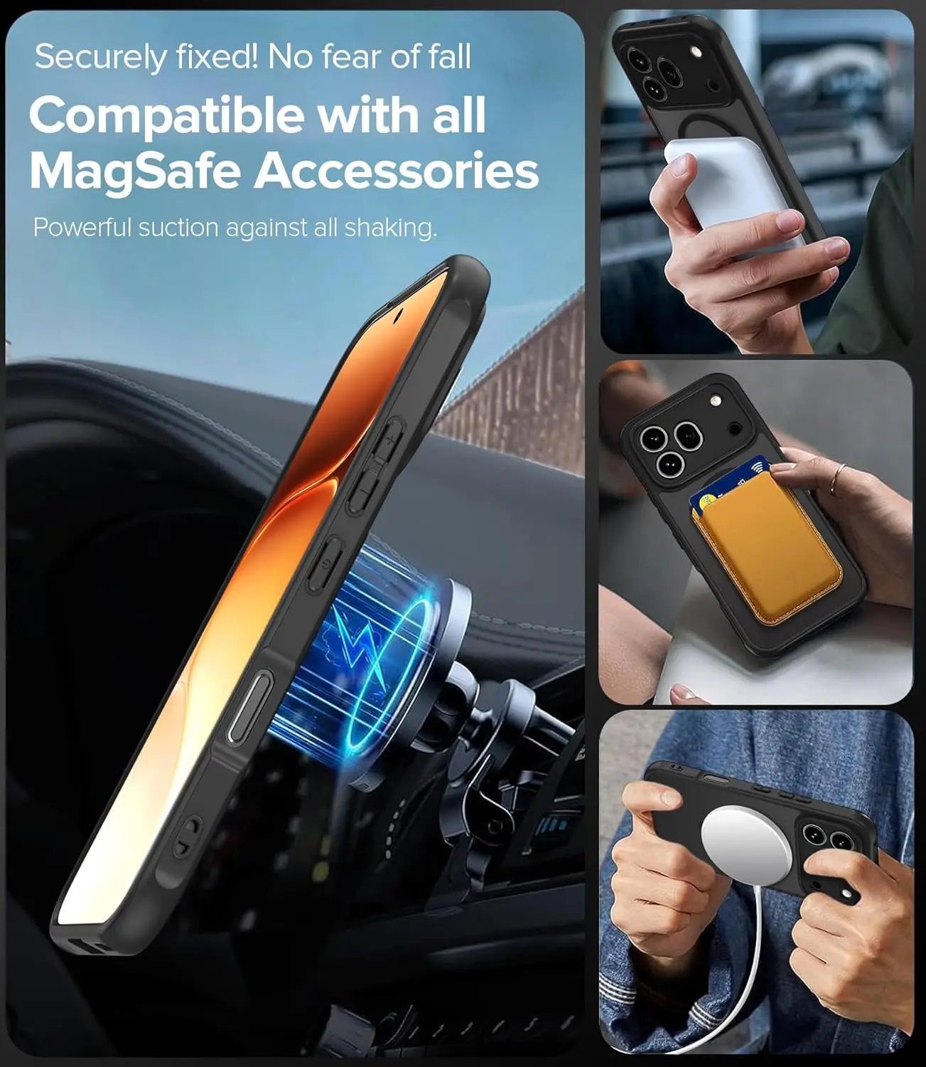 Translucent Magnetic Wireless Charging Hard Matte Case