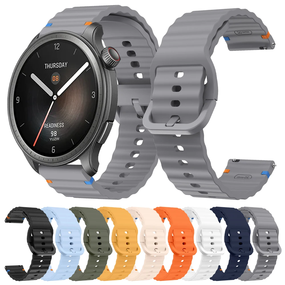 Universal Silicone Wave Bracelet – 22mm/20mm Watch Strap