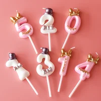 Cute Bowknot Birthday Number Candle Princess Prince 0-9 Number Candles Cake Decor Digital Candle Topper Cupcake Party Candles - Image 6
