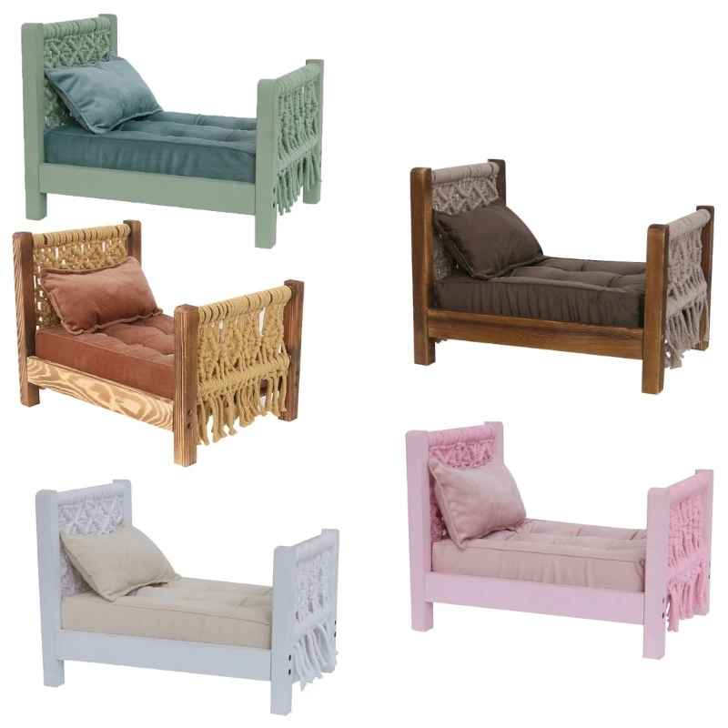 

Newborn Photography Prop Baby Wood Bed Small Furniture for Infant Photoshoot