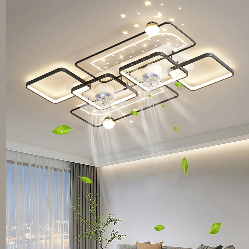 Ventilatore Da Soffitto Con Luci LED E Telecomando – Diametro 55 Cm – 3 Velocità E 3 Colori Luce – Moderno E Silenzioso - 2