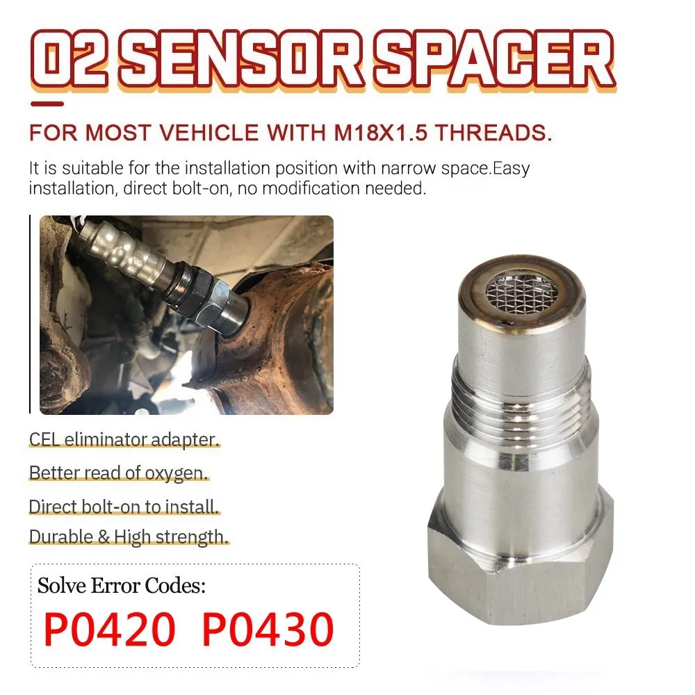 O2 Oxygen Sensor Connector Internal Thread M18x1.5 Bung Adapter P0420 P0430 for OFF ROAD