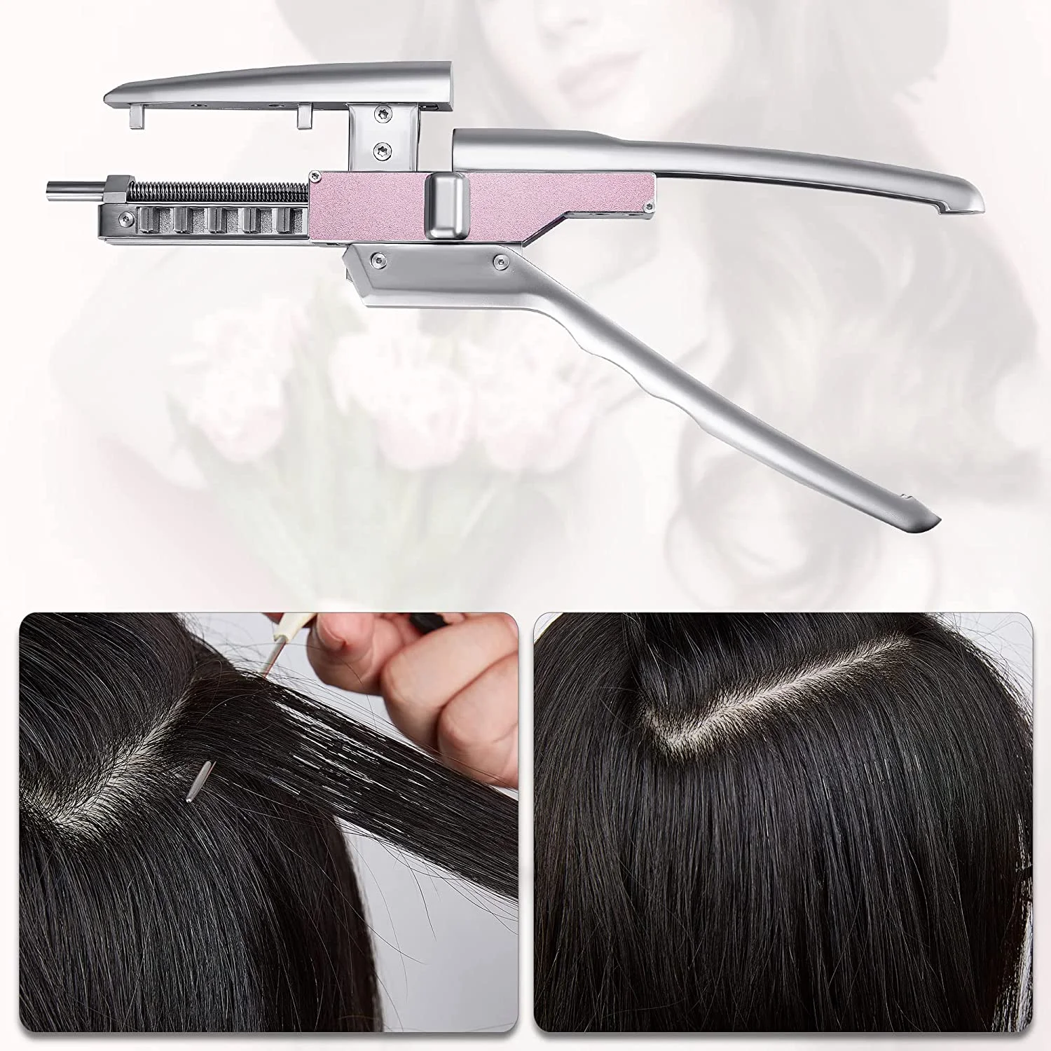 Hair Extensions Machine Kit, 2nd Human Hair No-Trace Hair Extensions Tool 5  pins Connector Keratin Hair Equipment - AliExpress