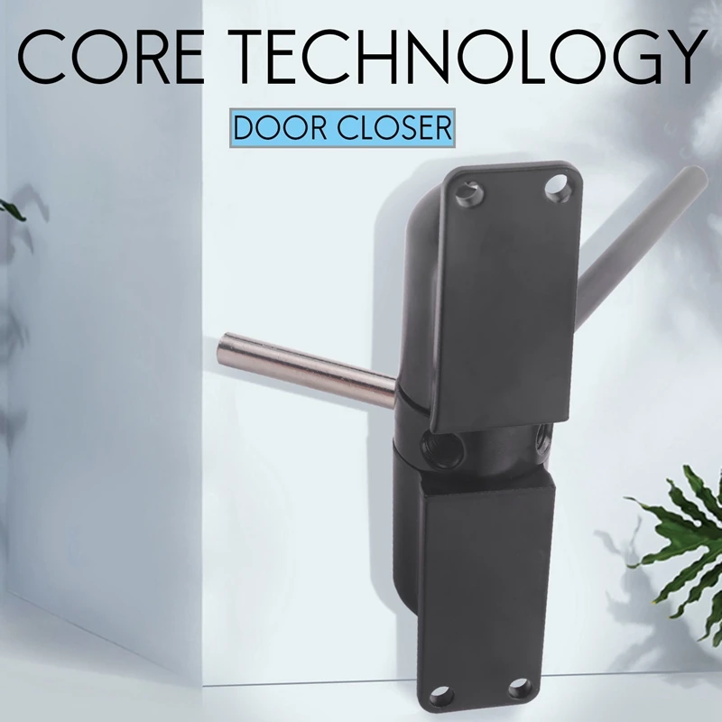 AB47-1 Set 20-70Kgs Black Adjustable Surface Mounted Spring Door Closer Automatic Door Closer Fire Rated Indo