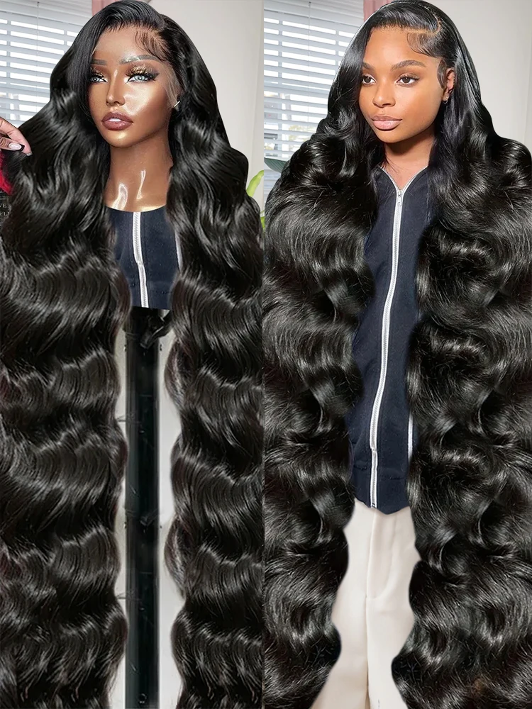 Perruque Lace Frontal 100% Cheveux Humains Body Wave - Brésilien - Tailles 13x6, 13x4, Longueurs 22-40’’ - Neuf Avec étiquettes