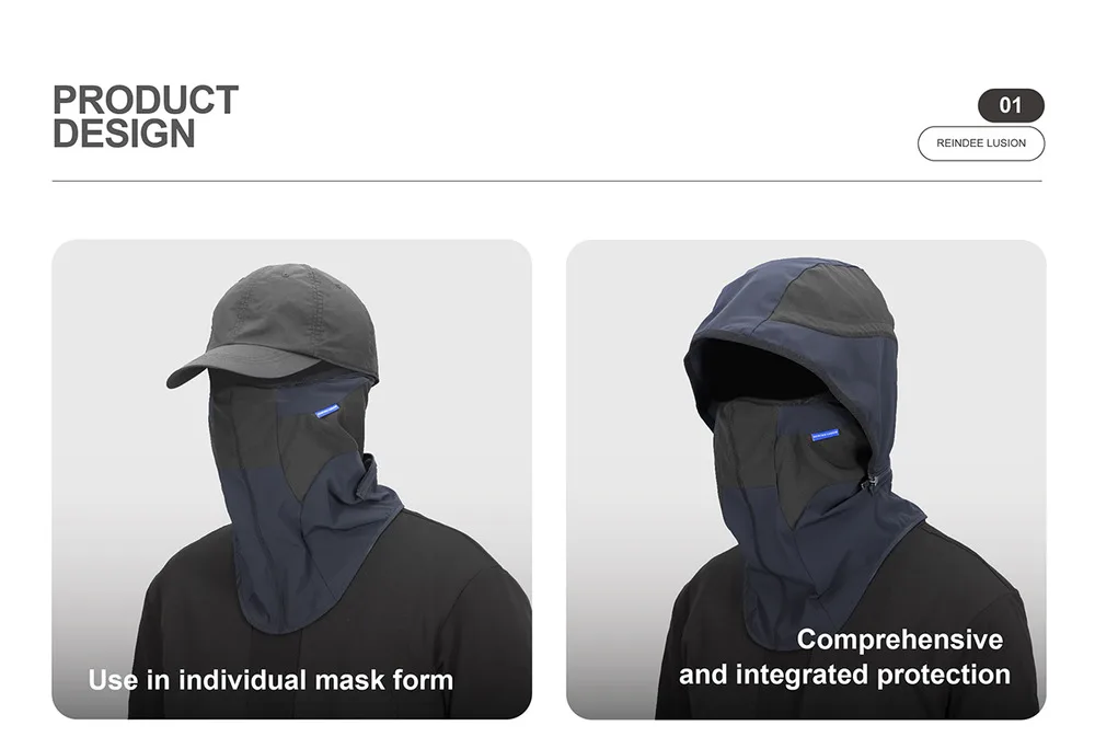 Reindee Lusion 23ss 212 3 in 1 outdoor quick drying hat-mask breathable uv protection dwr coating techwear gorpcore