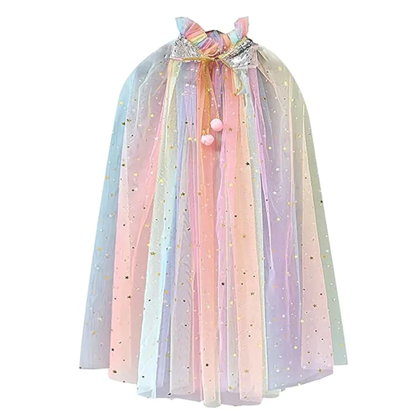 Frozen Elsa Anna Cloak Children's Princess Cloak Costume Girls Performance Prop