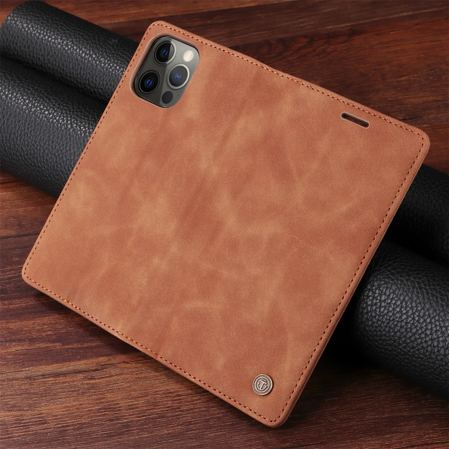 Leather Flip Wallet Phone Cover
