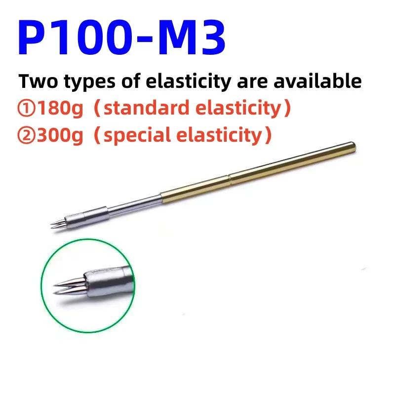100PCS/Bag Spring Test Pin P100-A2 Outer Diameter 1.36mm Length 33.35mm PCB Probe