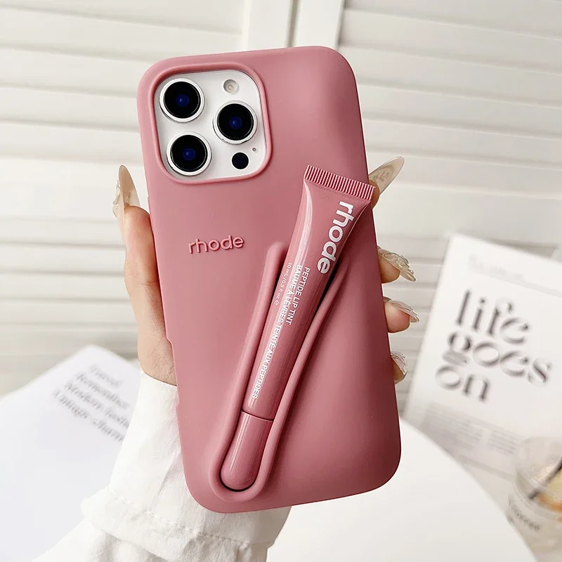 Rhode Phone Case iPhone 11 12 13 14 15 16 Pro Max Plus Lipstick