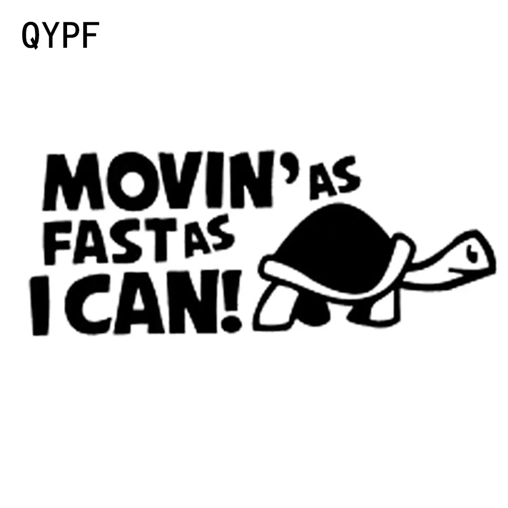 QYPFCarStickerMovingAsFastasICanFunnyCarReflectiveDecalCar