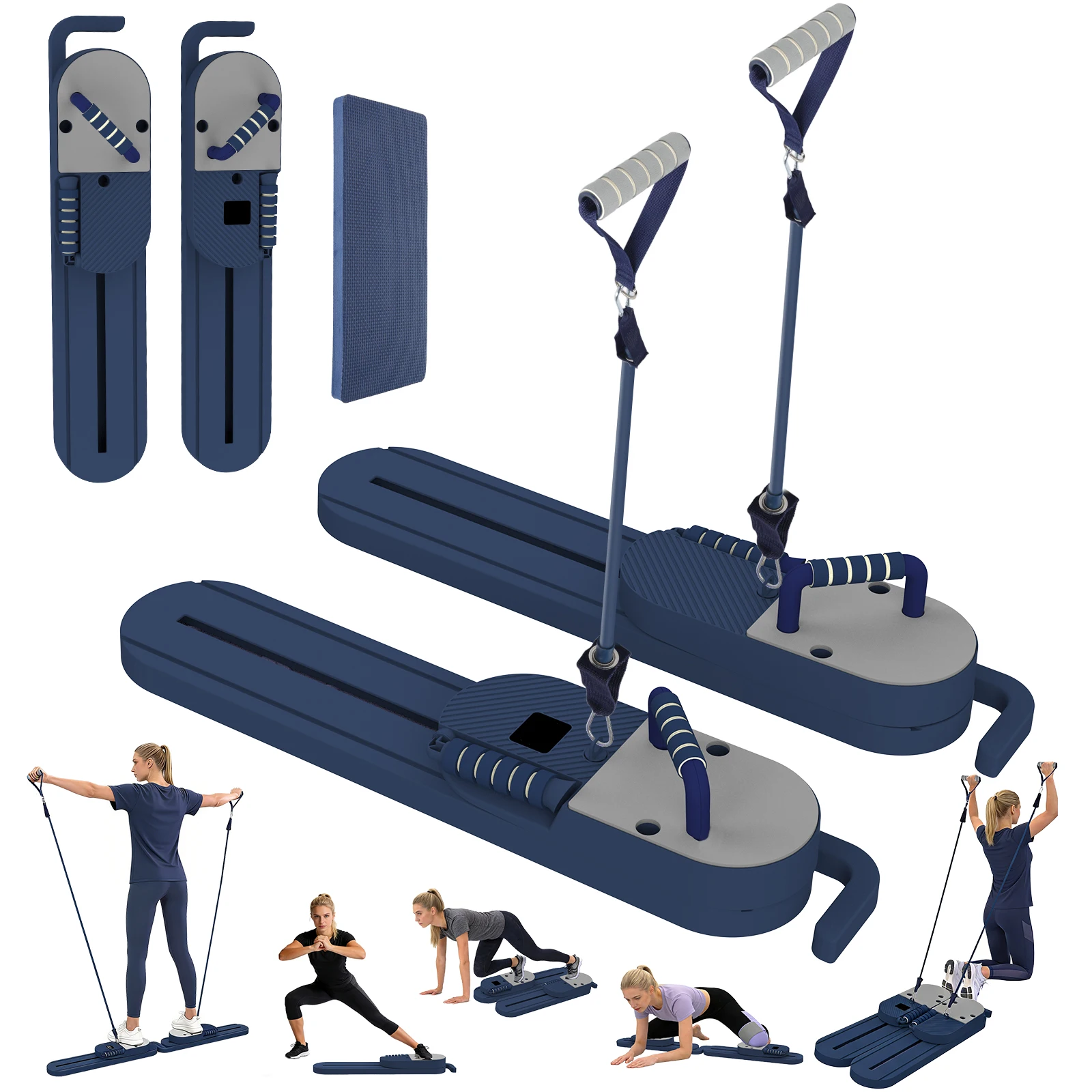 Vielseitiges Pilates-Trainingsgerät Abnehmbares Bauchtrainingsboard Armstraffungswerkzeuge Ganzkörper-Trainer mit Rutschfestem Griff – Detail 1