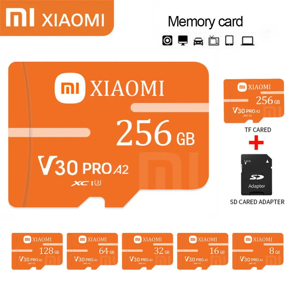 Xiaomi 2Tb Memory Card Micro A2 V30 Pro Sd/Tf Card 1Tb Ad Alta Velocità 512Gb 100 Mb/S Cartao De Memoria Archiviazione Dati Per Telefono/Fotocamera