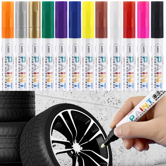 Toyo Oil Paint Marker Pen Permanent Markers For Car Tire And All Surfaces  White Silver Gold - Art Markers - AliExpress