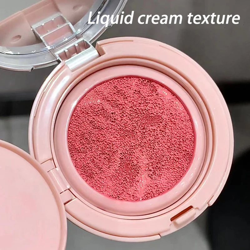 Cute Liquid Blusher Air Cushion Nude Natural Face Brighten Apricot Peach Tint Blush Shading Rouge Rubor Korean Makeup Cosmetics 4