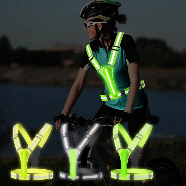 WEST BIKING – gilet de sécurité réfléchissant pour vélo, Scooter  électrique, clignotant, Rechargeable par USB, LED, Jogging