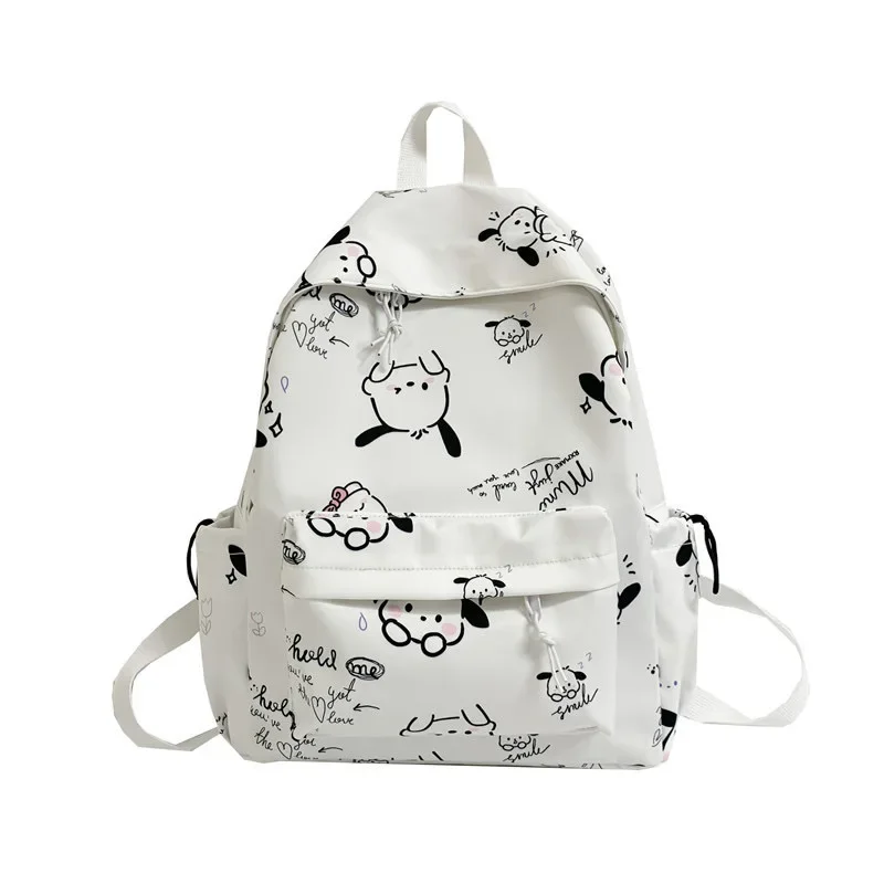 

Sanrios Pochacco Cinnamoroll Kuromi Cartoon Backpack kawaii Anime Nylon Rucksack Teenager Large Capacity Student School Bag