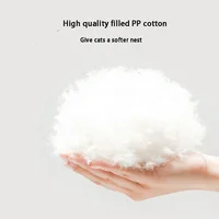 Cama redonda para perros y gatos, Perrera larga de felpa para mascotas, casa lavable para gatos, esteras de algodón suave, sofá para perros pequeños y grandes, cesta para perros Chihuahua, cama para mascotas - Imagen 4