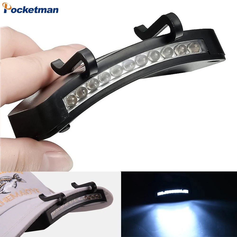 

11LED Hat Brim Light Baseball Cap Light Night Cycling Hiking Repair Car Outdoor Headlamp Cap Hat Light Clip on Light Fishing