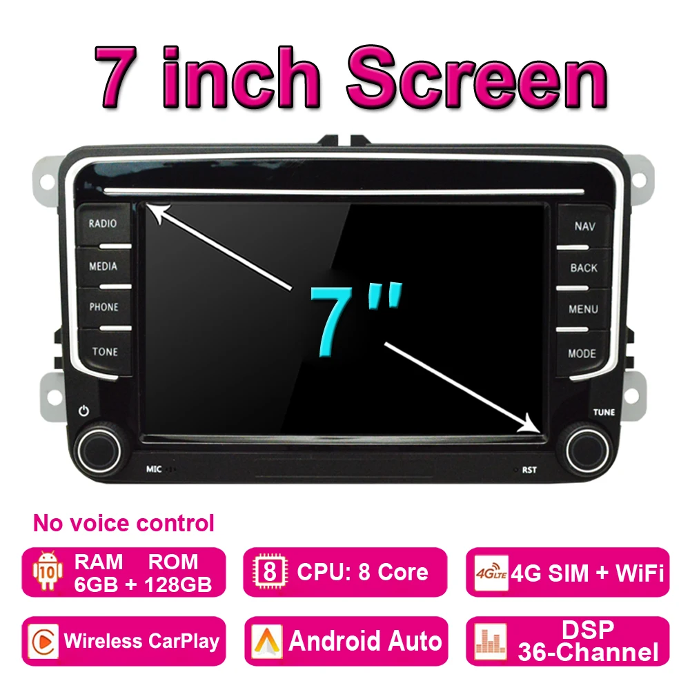 car monitor screen 2Din Android Car Radio GPS For VW / Volkswagen Skoda Octavia Golf 5 6 Touran Passat B6 Polo Jetta Car Multimedia Player car tv monitor Car Monitors