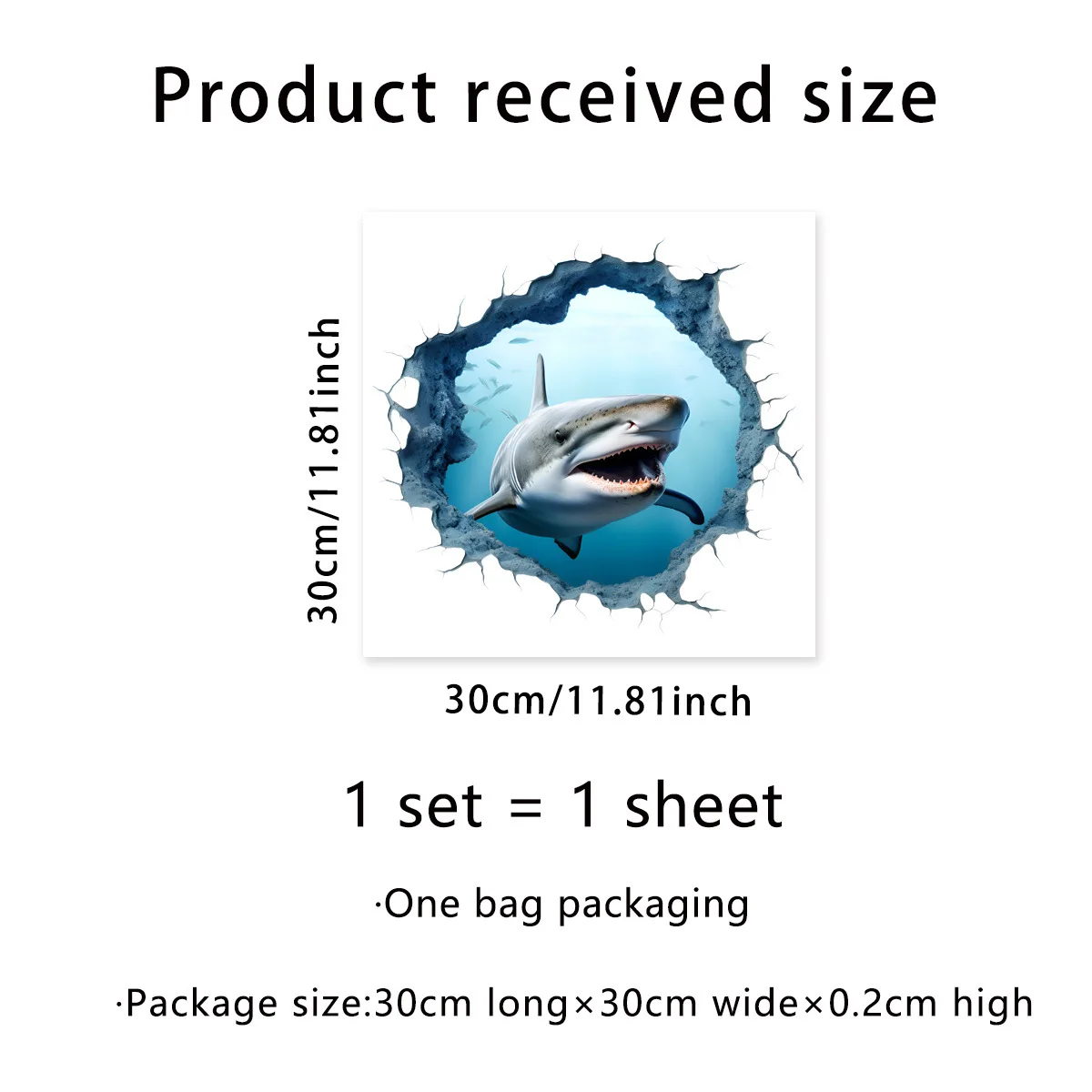 3D Hole Breaking Shark Toilet Stickers Removable Toilet Lid Wc Decoration Self-Adhesive Glass Vinyl Decals Bathroom Accessories