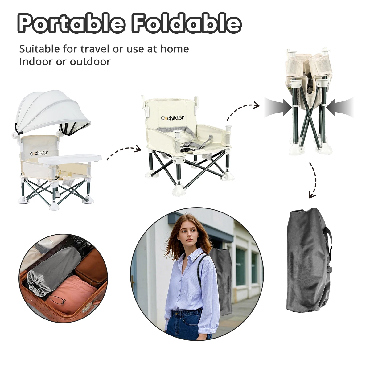 Foldable Baby Feeding & Booster Chair 6