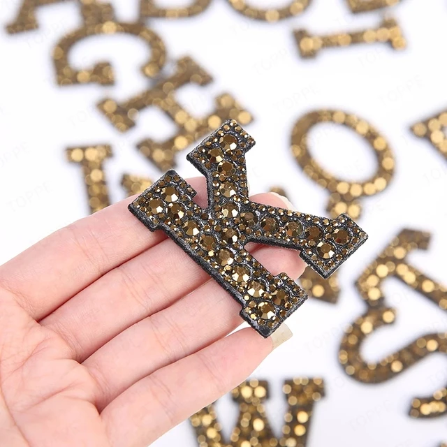 Gold Sequins Alphabet Letter iron On Patch For T-shirt Decoration Repair  jeans Embroidery Patches Applique Garment Accessories - AliExpress