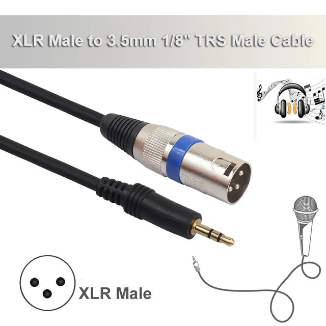 Cavo Microfono Premium 3.5mm A XLR 90 Gradi - 0.5m, Colore Rosso Vino - Foto 8
