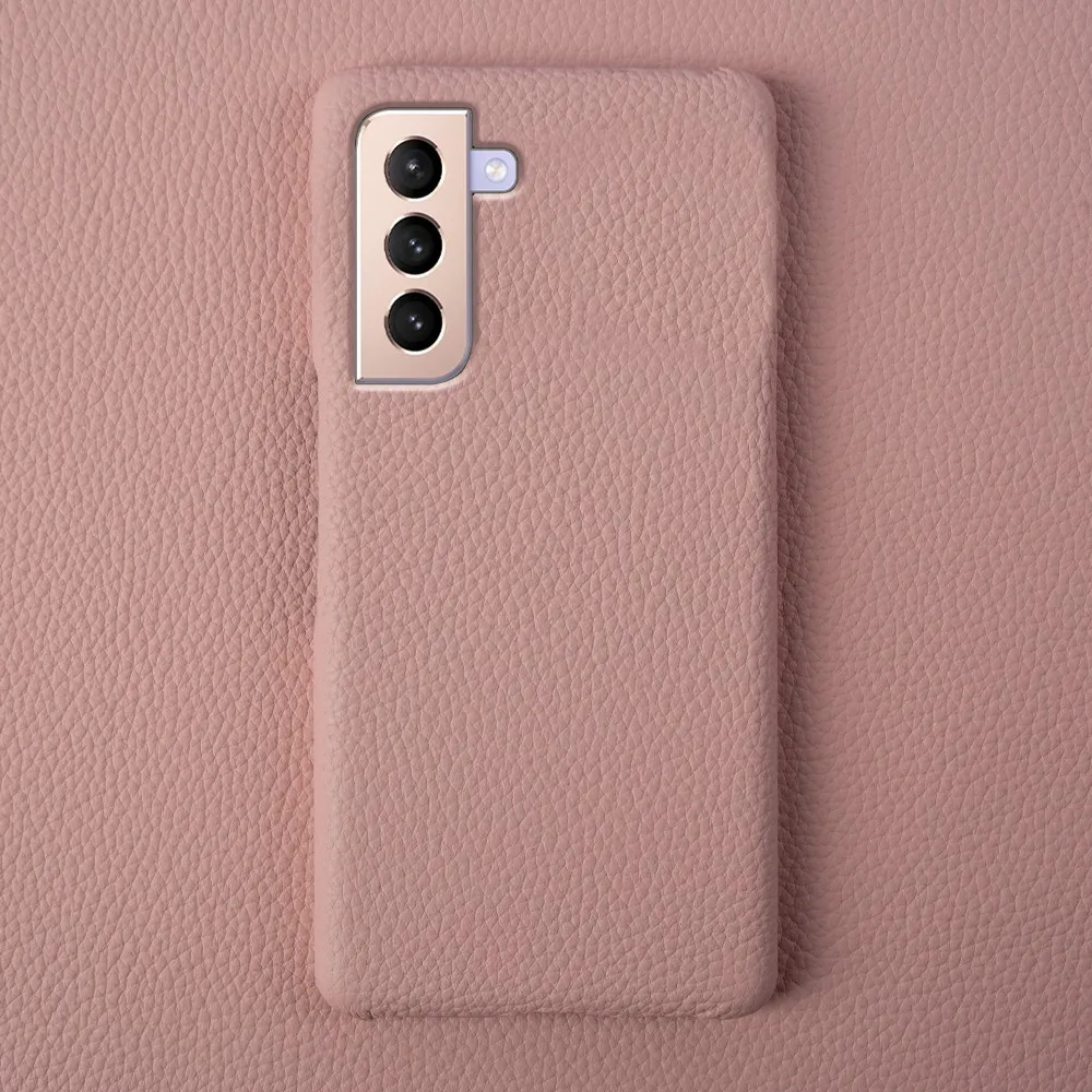 Litchi Pattern Genuine Leather Phone Cover
